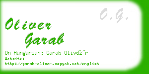 oliver garab business card